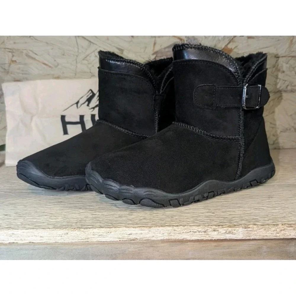 Hike Footwear Women's Boots Cozely Zero Drop Barefoot Wide Toe Fleece Lined 6